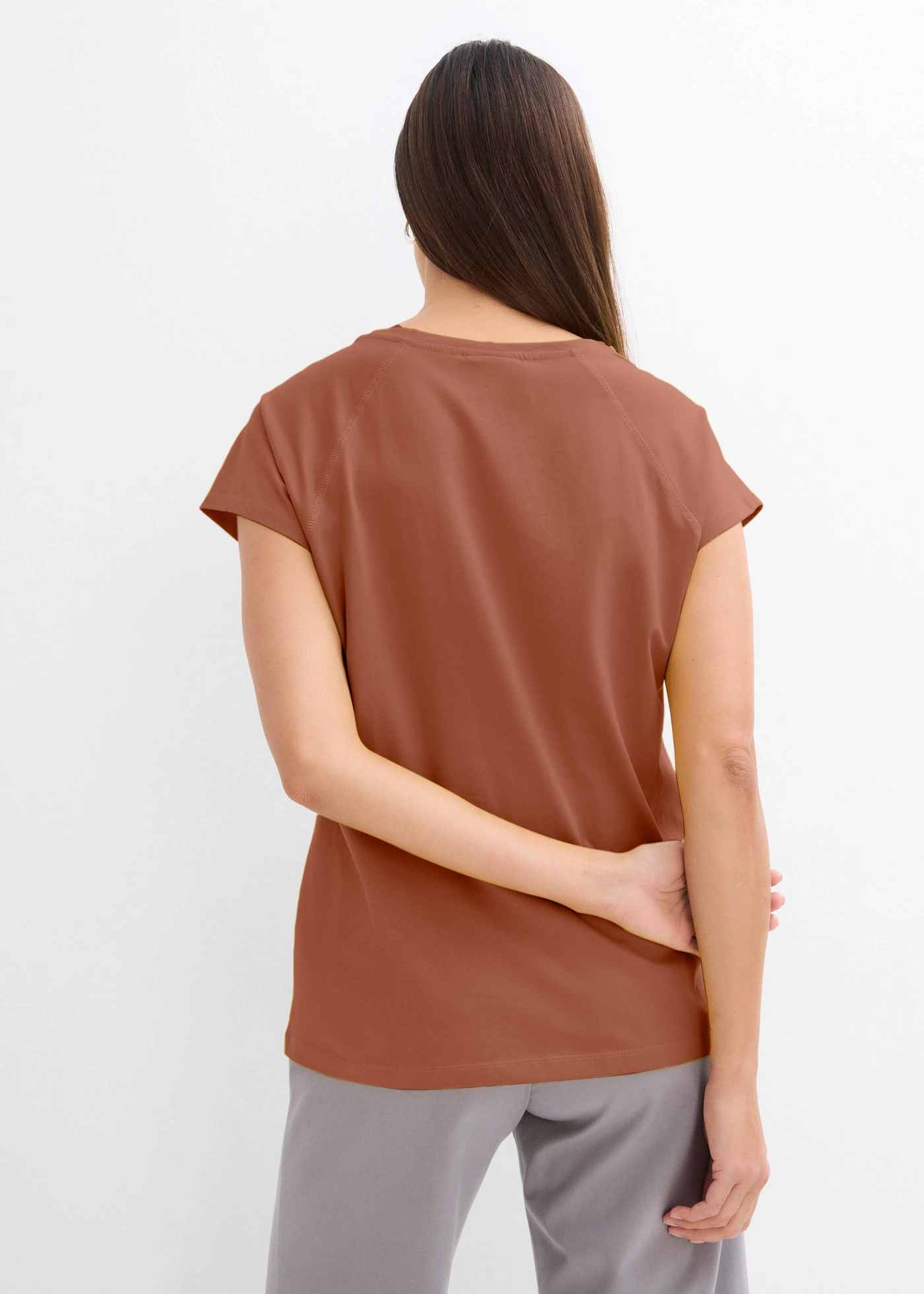 Tričko z čisté organické bavlny • cihlově hnědá • bonprix obchod