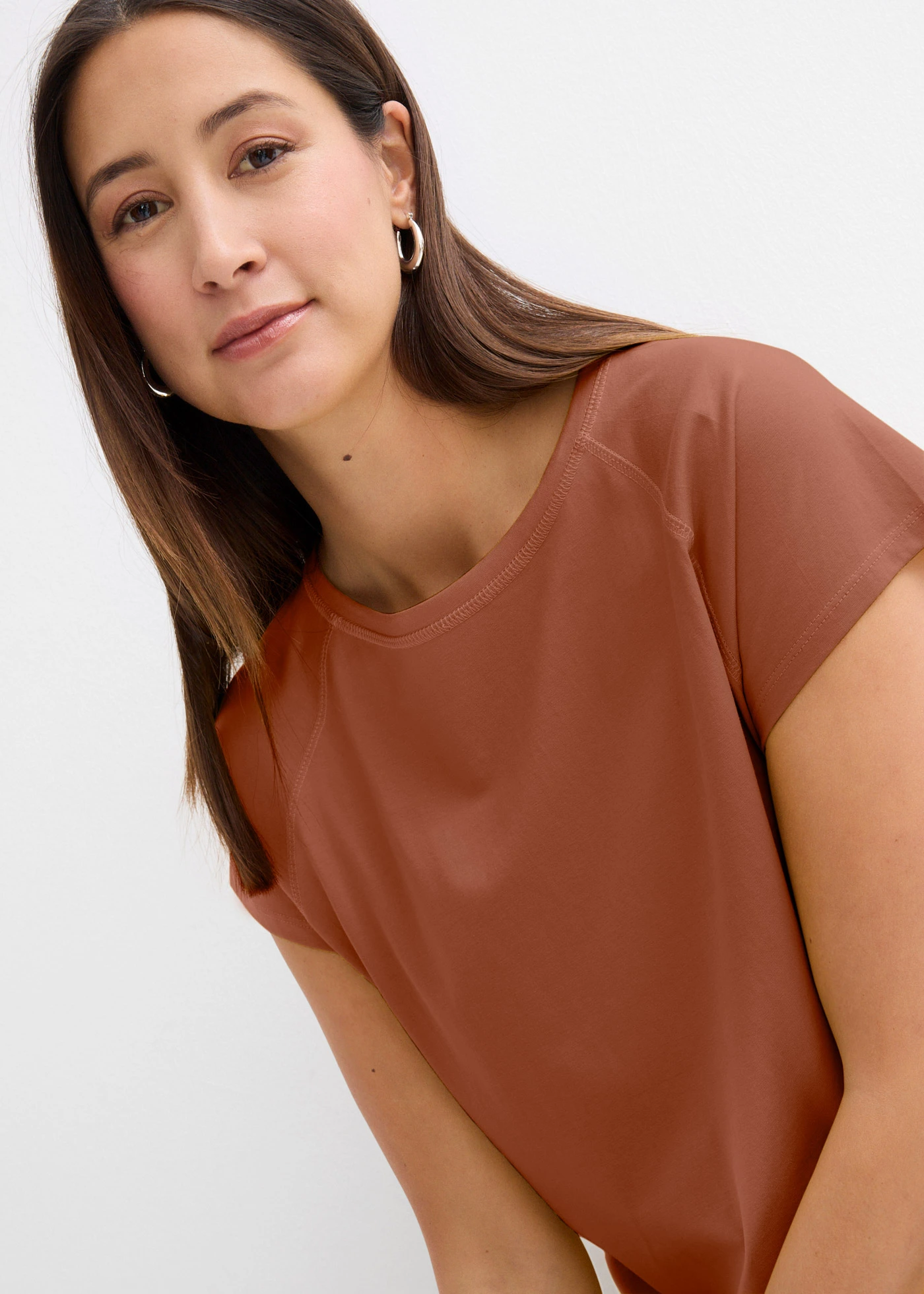 Tričko z čisté organické bavlny • cihlově hnědá • bonprix obchod