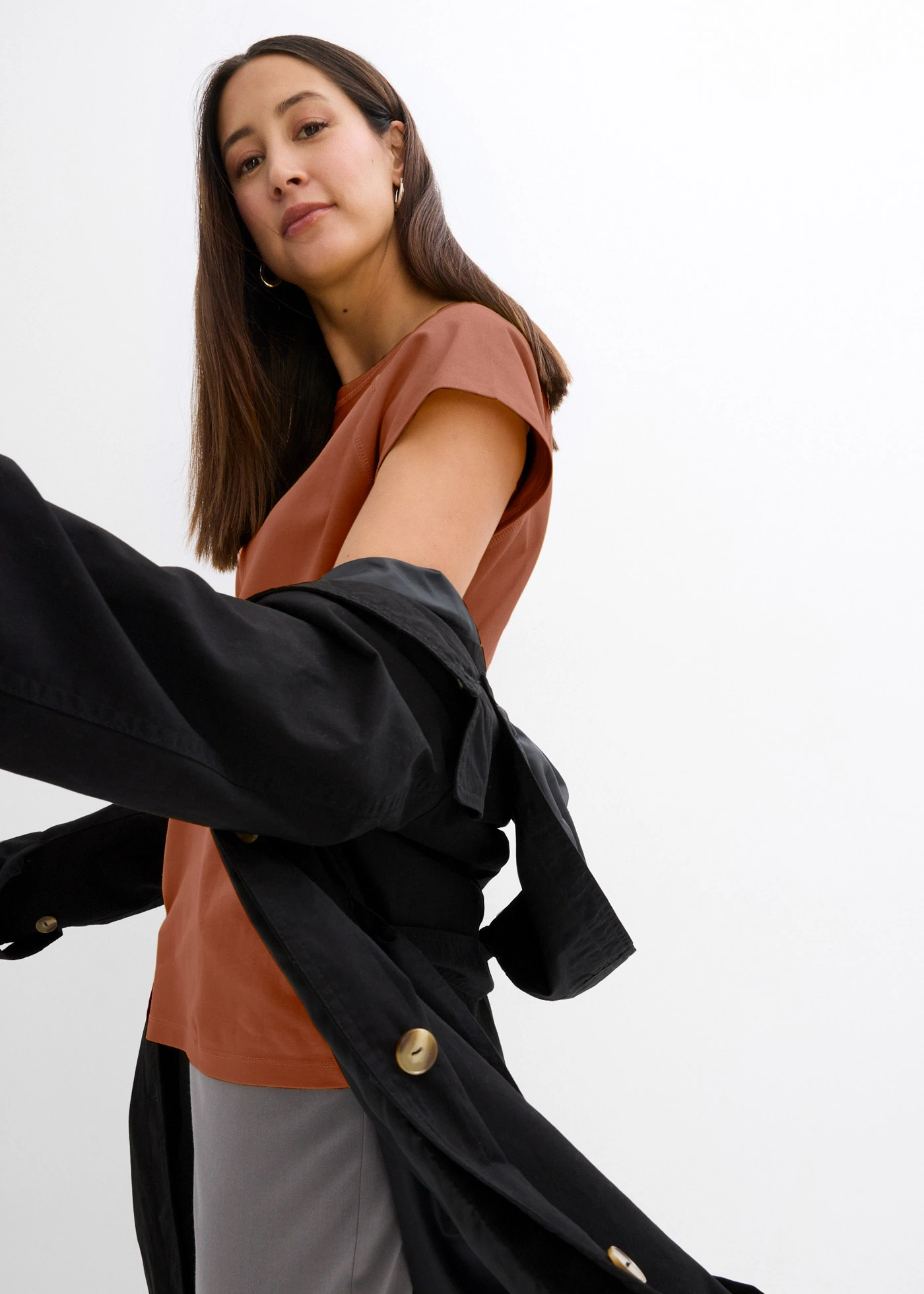 Tričko z čisté organické bavlny • cihlově hnědá • bonprix obchod