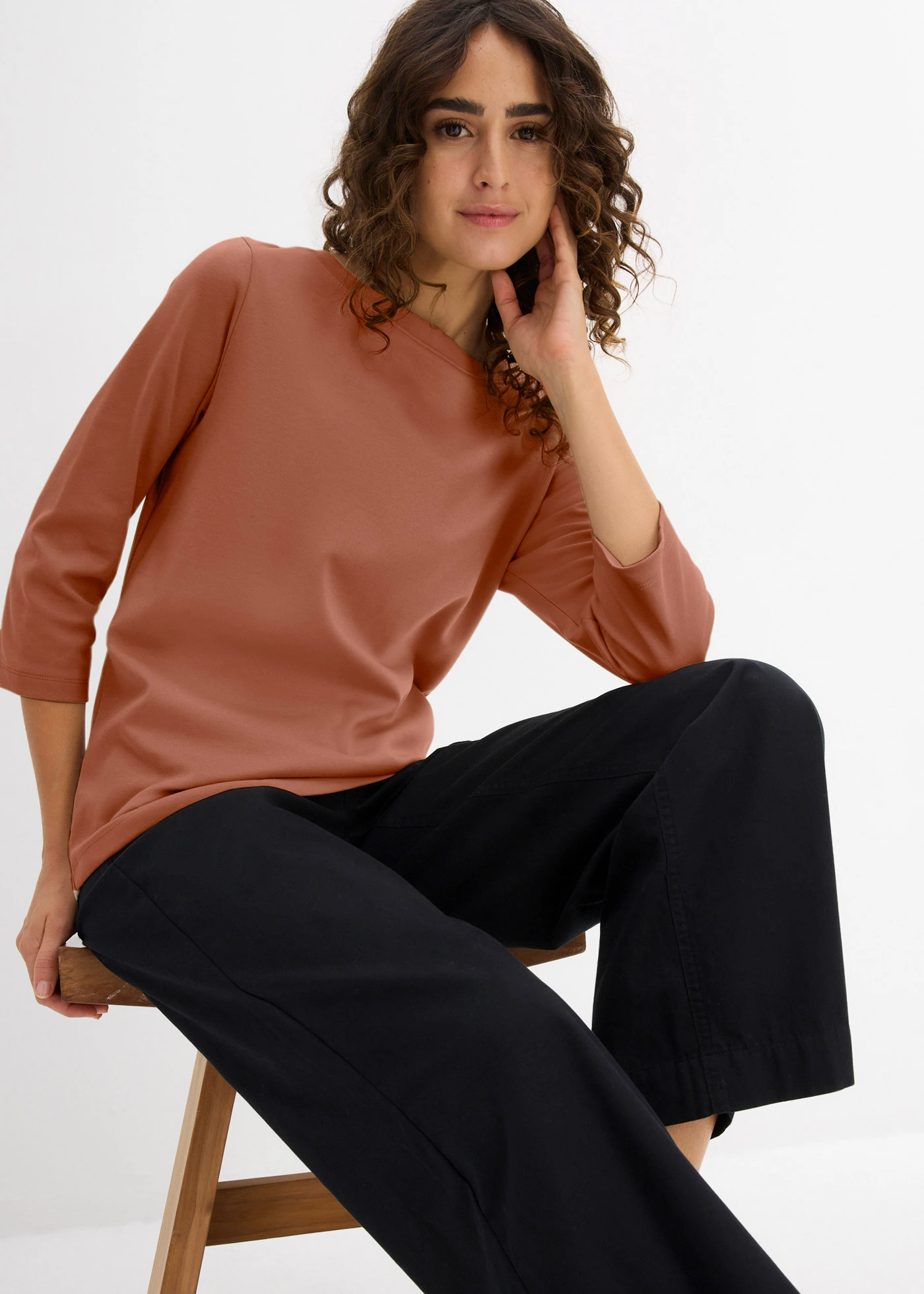 Tričko z těžké čisté organické bavlny • cihlově hnědá • bonprix obchod