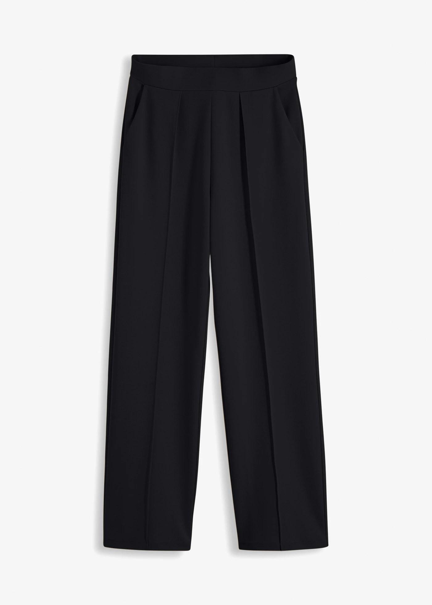 Pantalon élastiqué en interlock épais • noir • Boutique bonprix