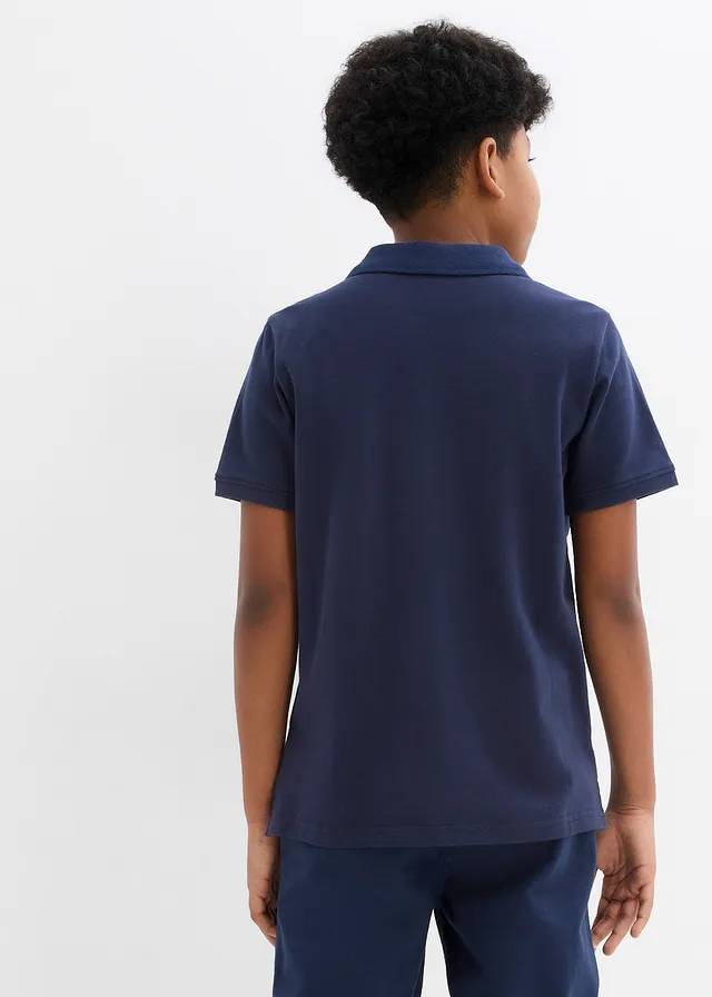 Poloshirt van katoen, Kleur: donkerblauw