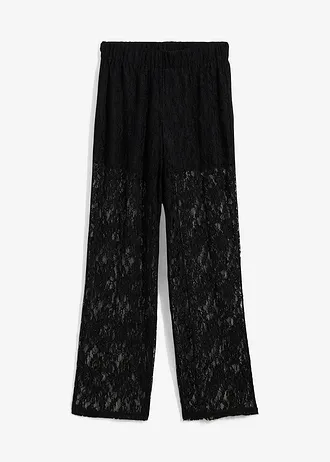 Broek met kant • zwart • bonprix online shop