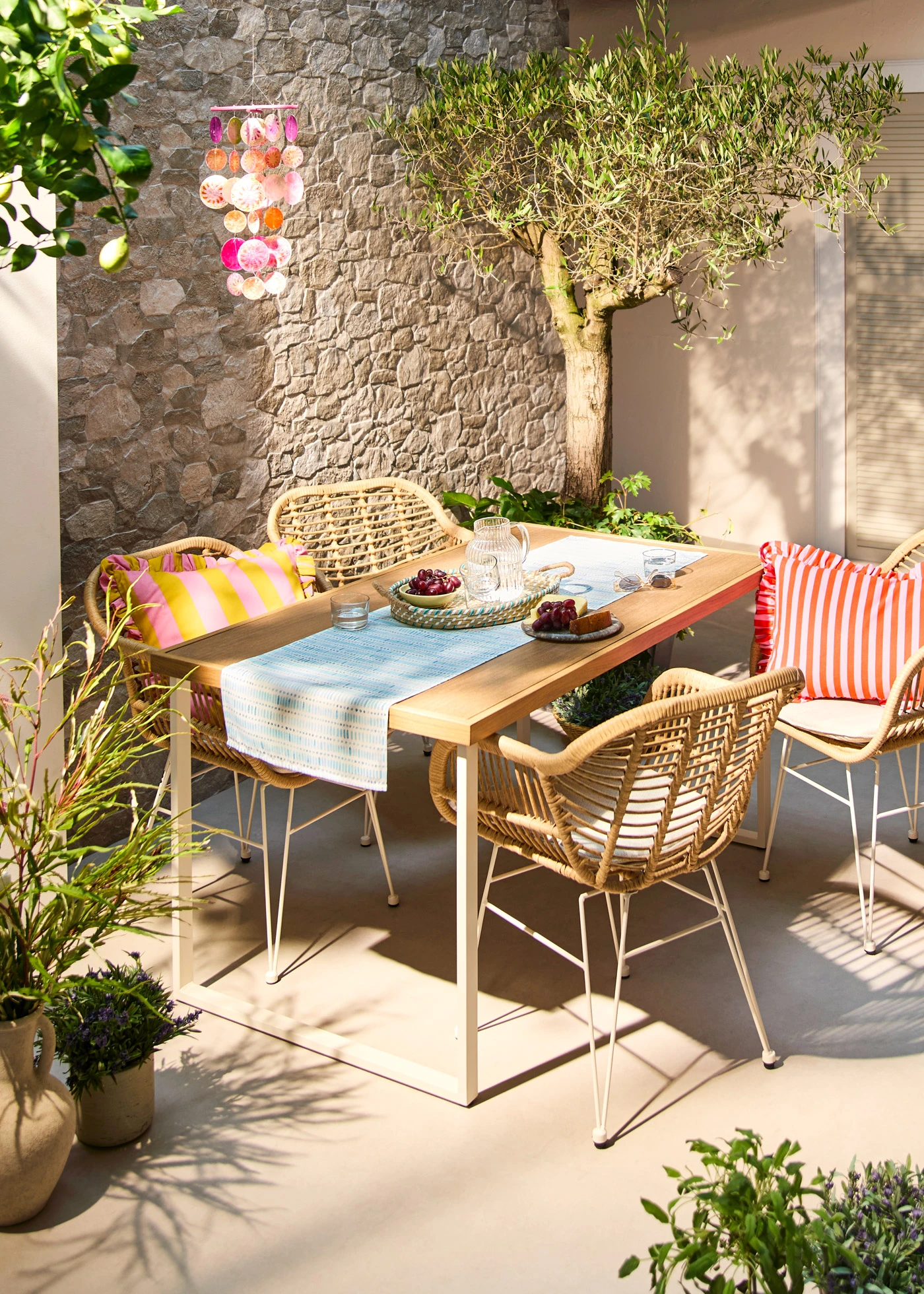 Windgong met Capiz-schelpen • pink • bonprix online shop