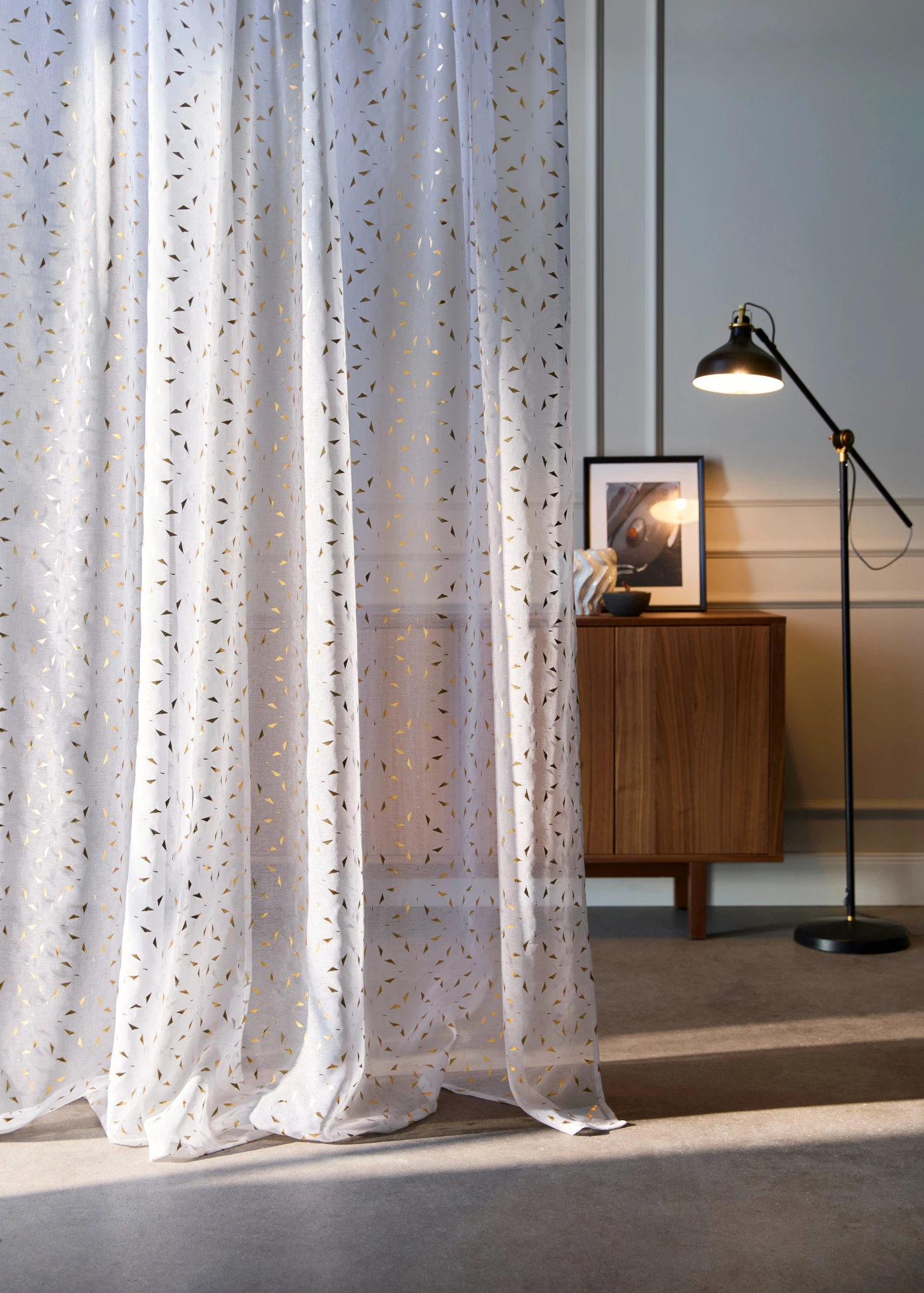 Voilage • blanc-doré • Boutique bonprix