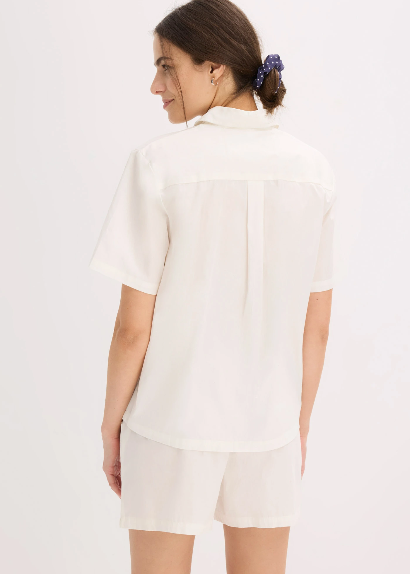 Krátké pyžamo z čistě bavlněné tkaniny • bílá • bonprix obchod