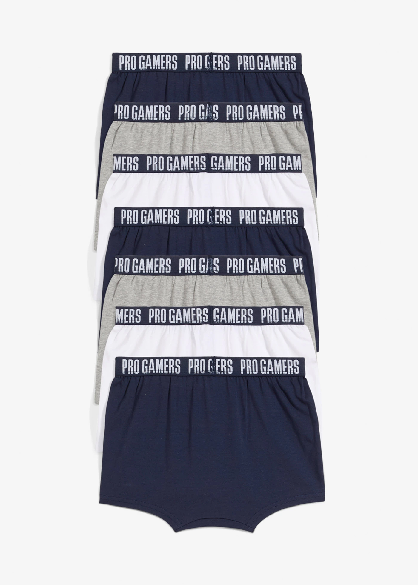 Bokserki  z miękkiej bawełny (7 par) • biały+jasnoszary melanż+granatowy • sklep bonprix