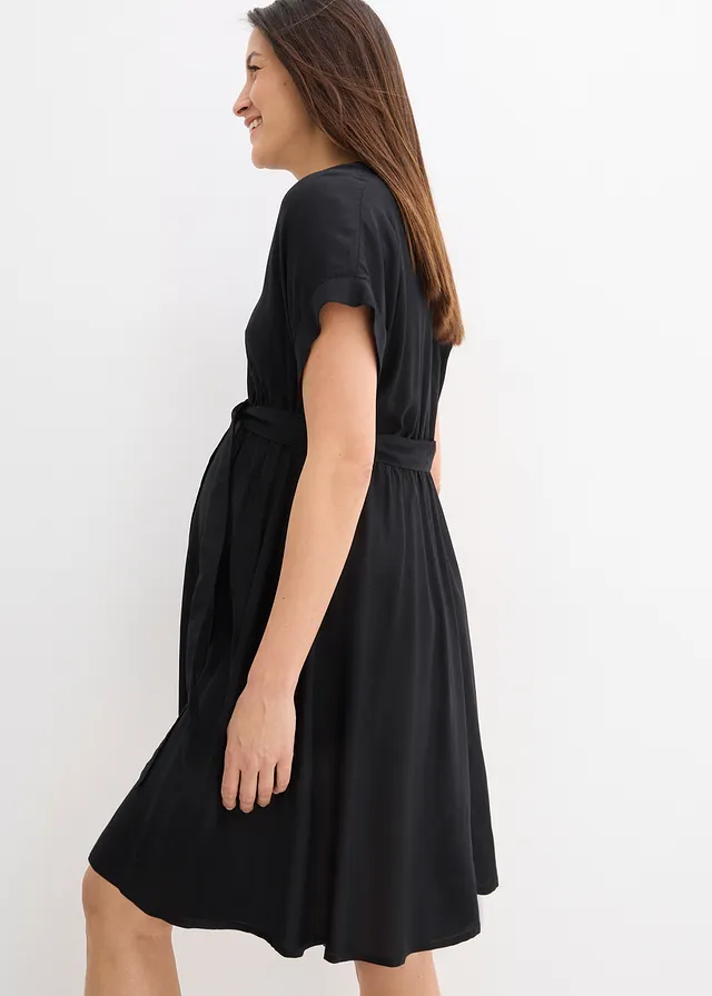 Robe-chemise de grossesse et d’allaitement, Couleur: noir