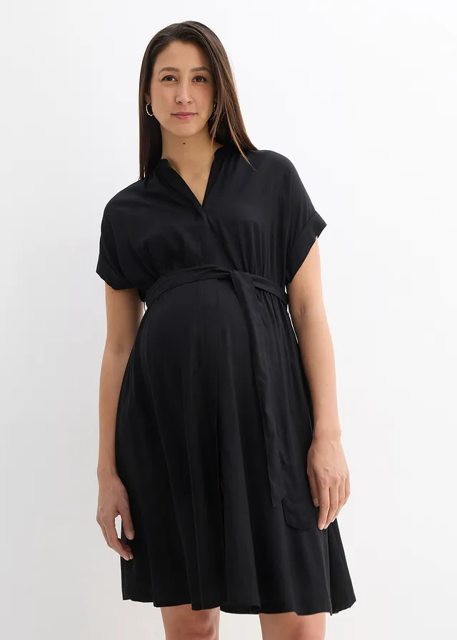 Robe-chemise de grossesse et d’allaitement, Couleur: noir