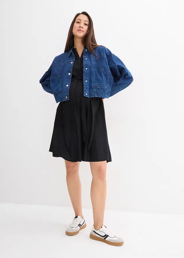 Robe-chemise de grossesse et d’allaitement, Couleur: noir