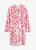 Gedessineerde tuniekjurk van soepele viscose, Kleur: wolwit-pink