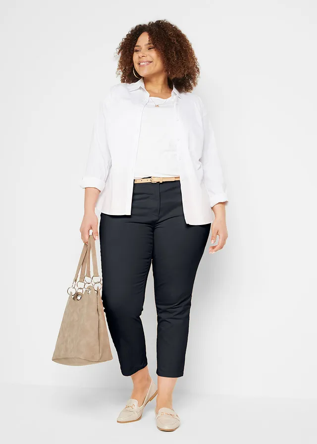 Pantalon extensible 7/8, Couleur: noir