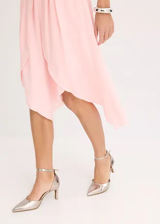 Midi sukně s volánem • růženínová • bonprix obchod