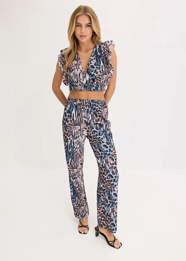 Top et pantalon (ens. 2 pces) • bleu à motif • product-page.page-title-suffix