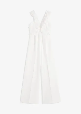 Jumpsuit van chiffon • wolwit • bonprix online shop