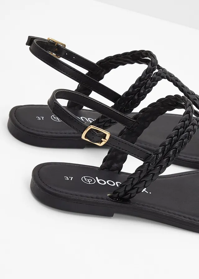 Sandales entredoigt, aspect tressé • noir • product-page.page-title-suffix