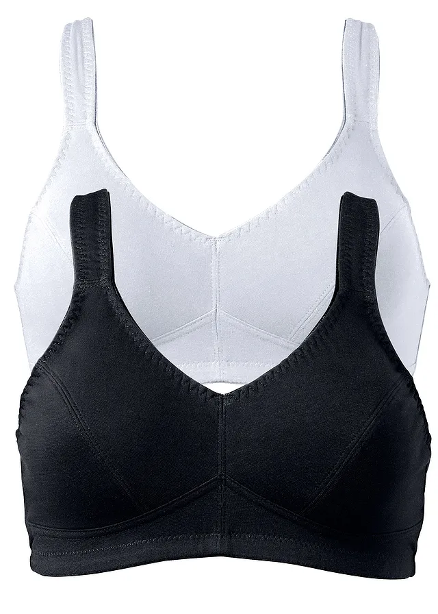 Sutien fără arcuri, cu bumbac organic (2buc.)