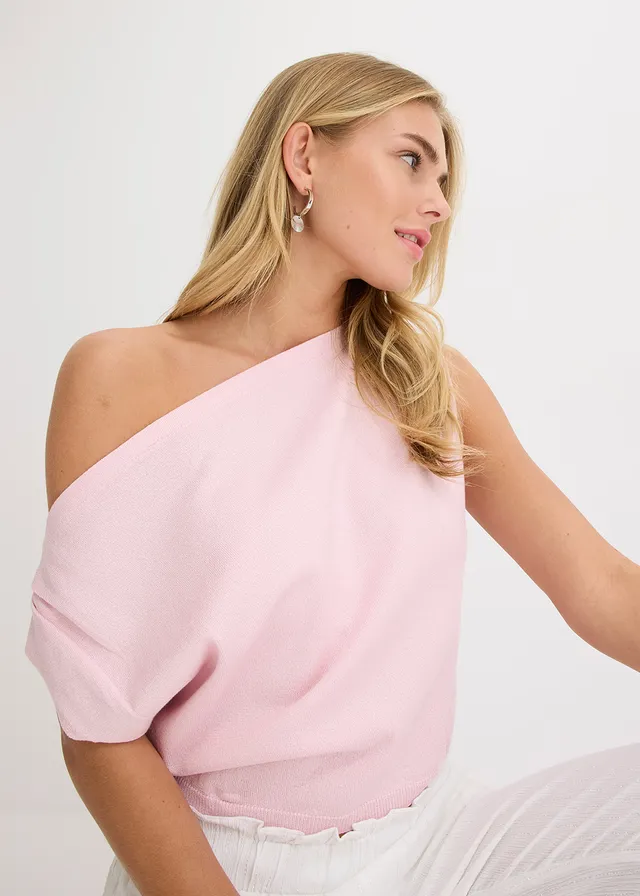 One-shoulder shirt • roze metallic • product-page.page-title-suffix
