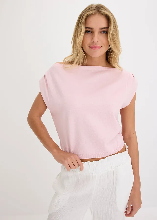 One-shoulder shirt • roze metallic • product-page.page-title-suffix