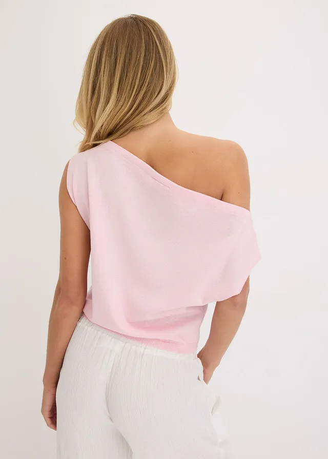 One-shoulder shirt • roze metallic • product-page.page-title-suffix