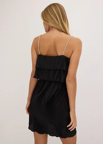 Žerzejové šaty s plisováním • černá • bonprix obchod