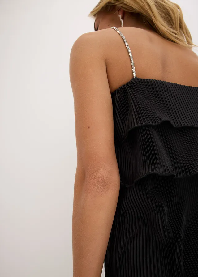 Robe en jersey plissé • noir • product-page.page-title-suffix