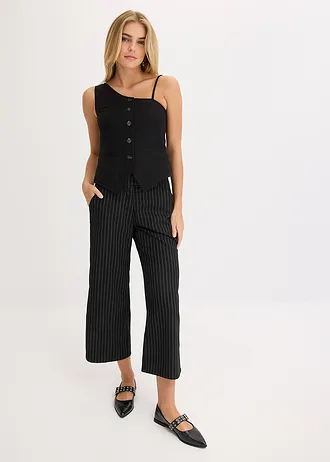 Vesta s knoflíkovou lištou • černá • bonprix obchod