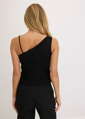 Vesta s knoflíkovou lištou • černá • bonprix obchod