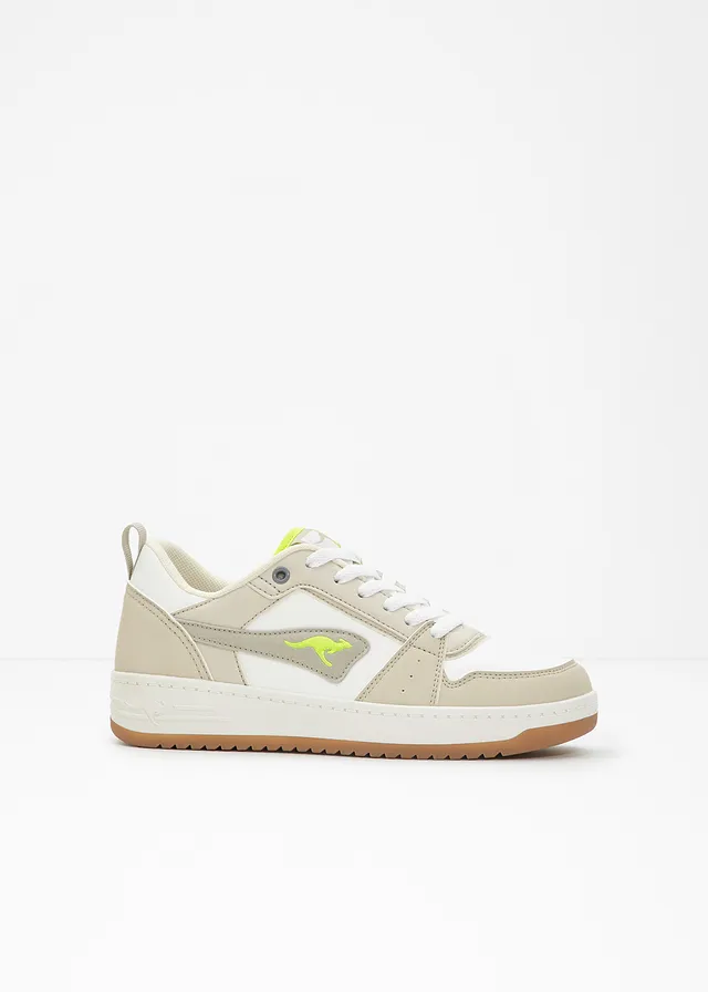 Kangaroos sneakers • beige-wit-limoengroen • bonprix online shop