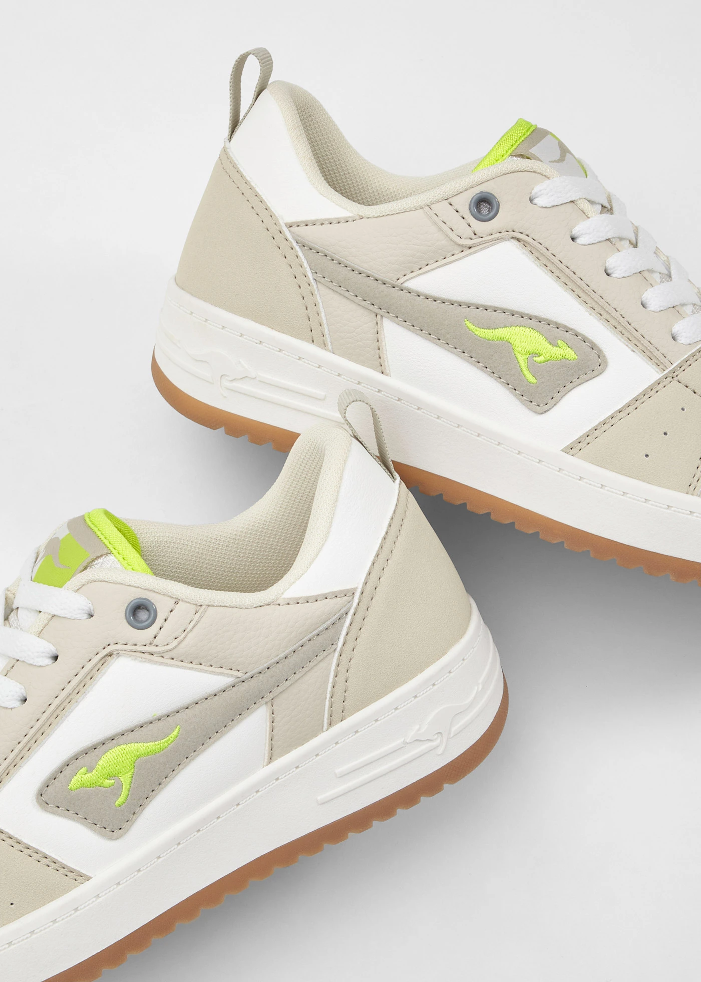 Kangaroos sneakers • beige-wit-limoengroen • bonprix online shop