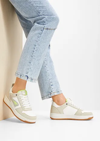 Kangaroos sneakers • beige-wit-limoengroen • bonprix online shop