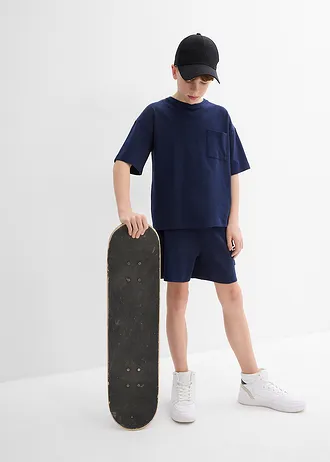 Oversize tričko s těžkou organickou bavlnou • tmavě modrá • bonprix obchod