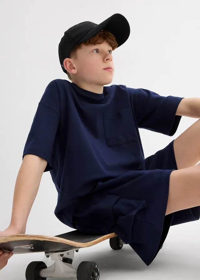 T-shirt oversize en coton épais • bleu foncé • product-page.page-title-suffix