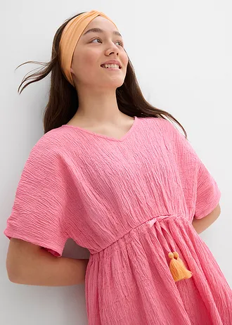 Kaftán ruha struktúrás anyaból • rózsaszín • bonprix áruház