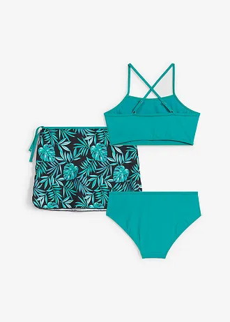 Costum de baie și fustă (set/3 piese)