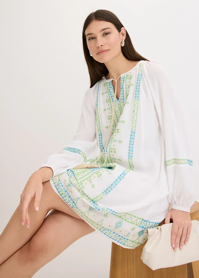 Mini jurk • wit met print • product-page.page-title-suffix