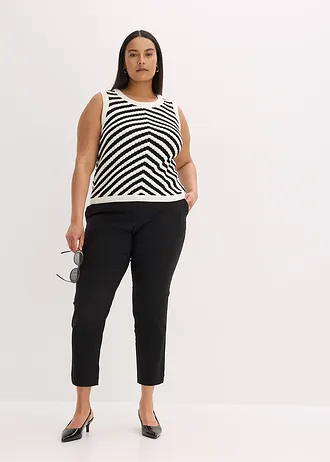 Gebreide top, Kleur: zwart/wolwit, andere kleuren