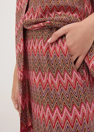 Dlouhá halenka s háčkovaným vzhledem • pink se vzorem • bonprix obchod