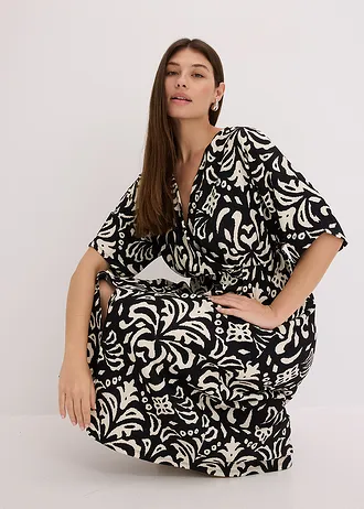 Jersey jurk • zwart/wit • bonprix online shop