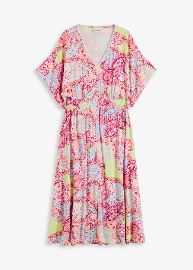 Rochie din jerse cu dantelă din amestec moale de viscoză