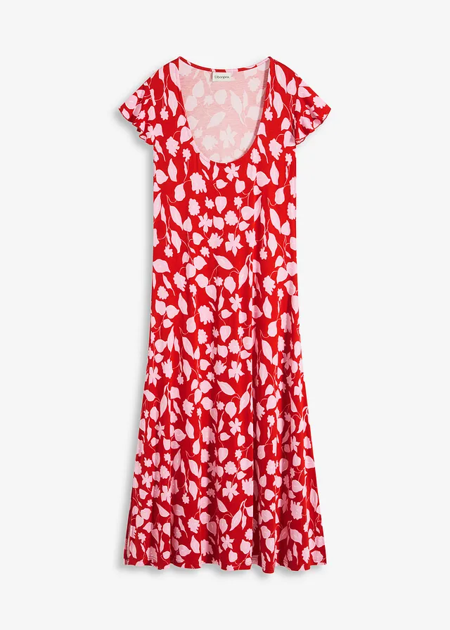 Rochie din jerse cu imprimeu, din material moale cu viscoză