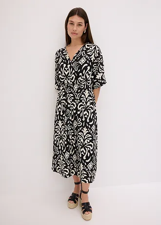 Jersey jurk • zwart/wit • bonprix online shop