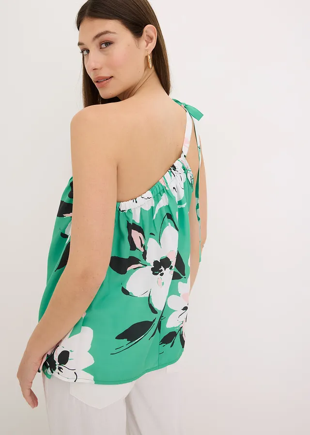 Blousetop • groen gebloemd • product-page.page-title-suffix