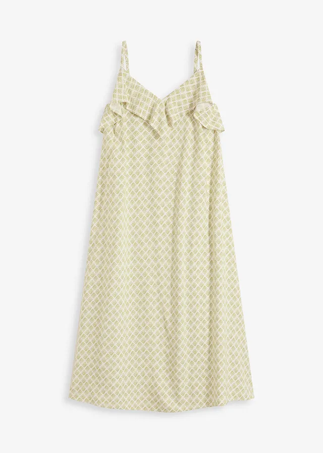 Midi jurk met ruches