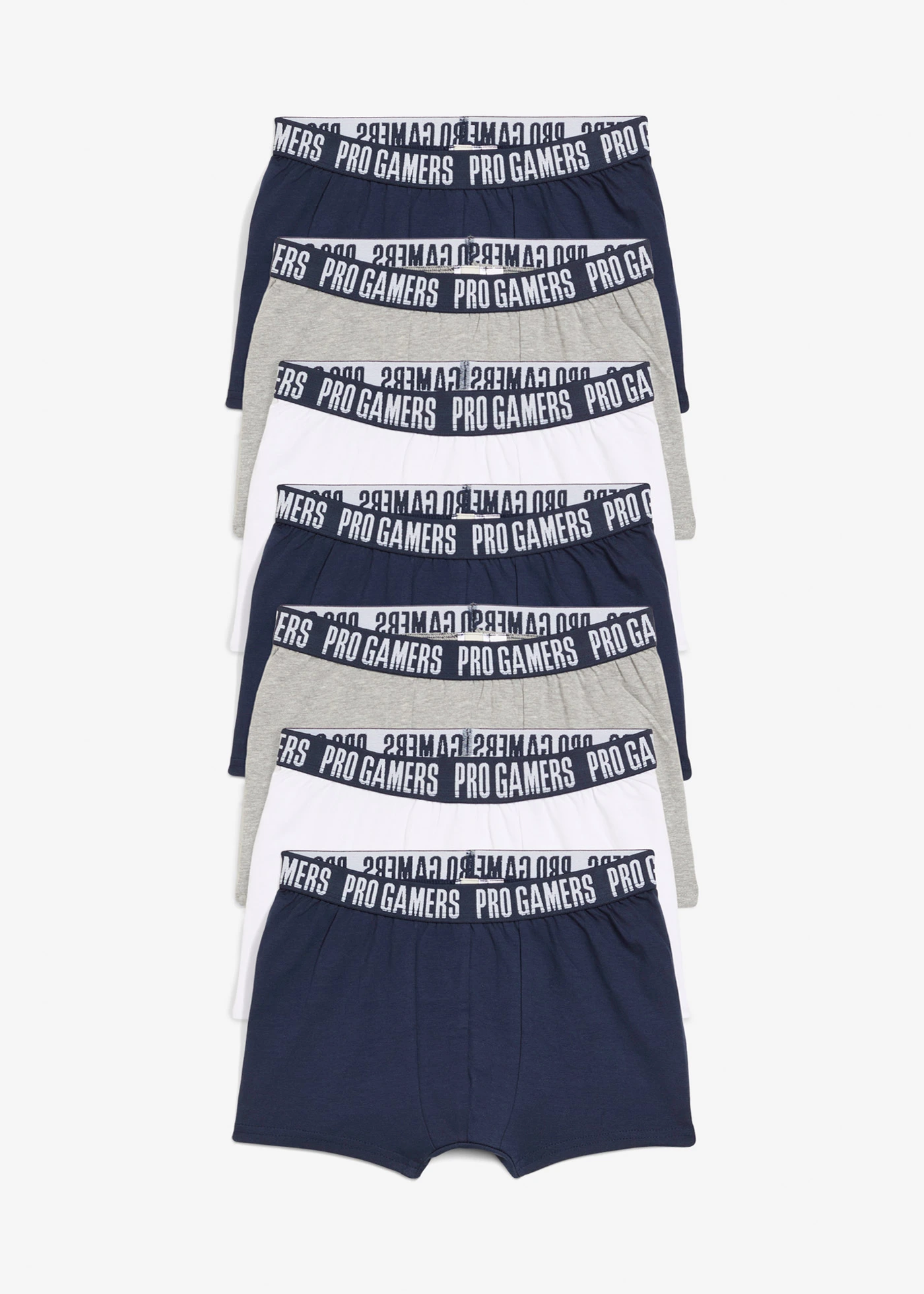 Boxerky s měkkou bavlnou (7 ks v balení) • bílá + světle šedý melír + tmavě modrá • bonprix obchod