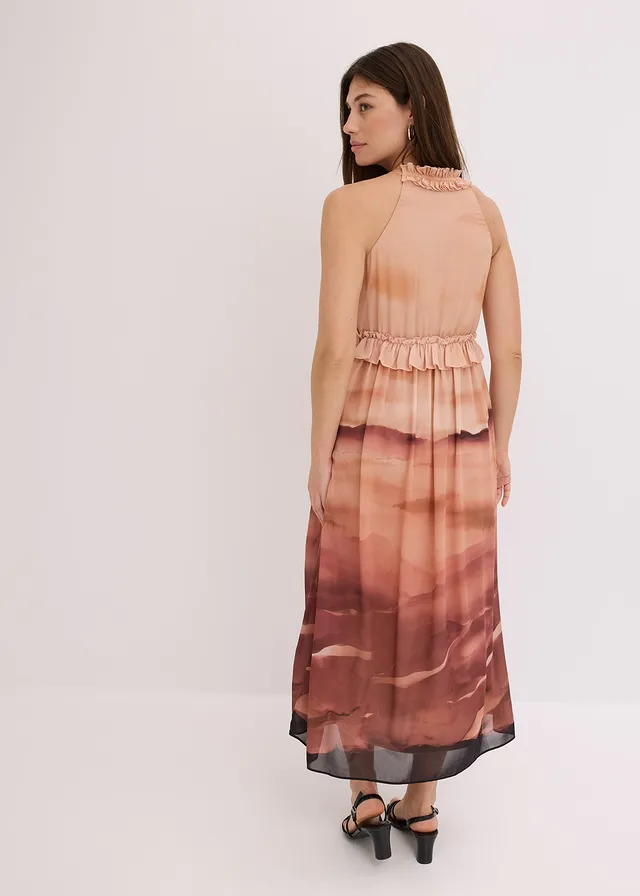 Chiffon jurk • bruin • product-page.page-title-suffix