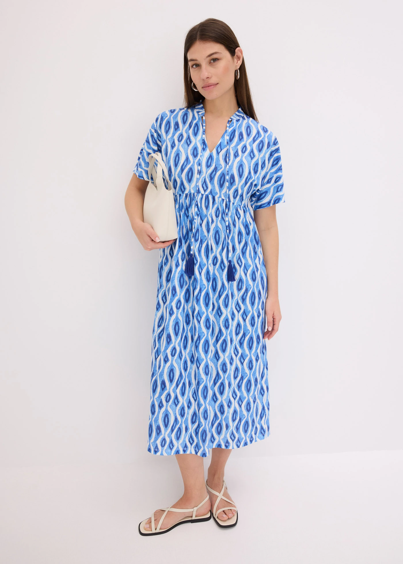 Potištěné tunikové šaty • modrá s potiskem • bonprix obchod