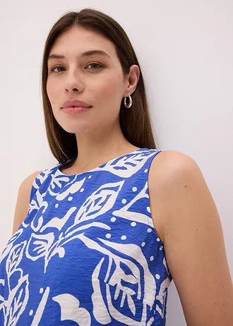 Halenkový top s potiskem • modro-bílá s květy • bonprix obchod