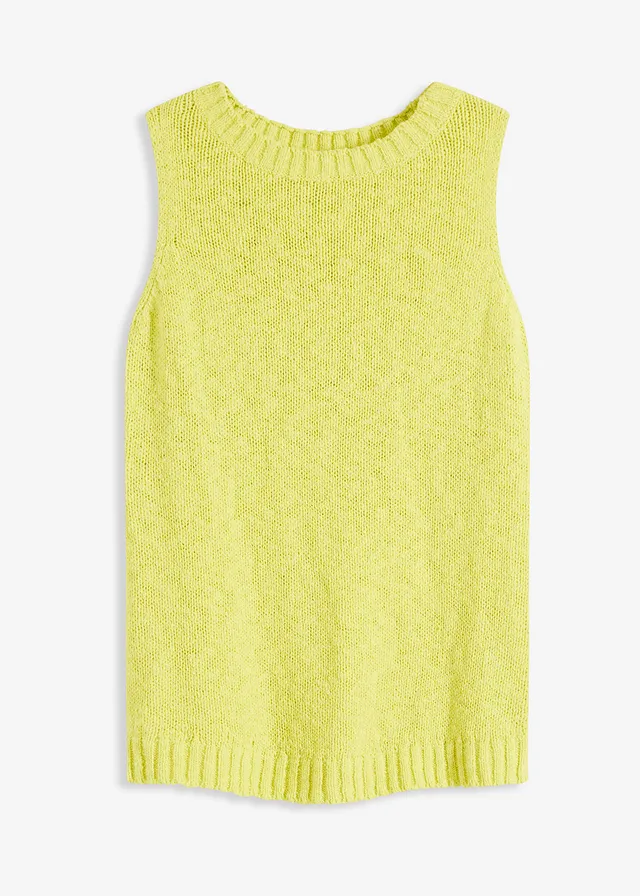 Top en maille coton texturée