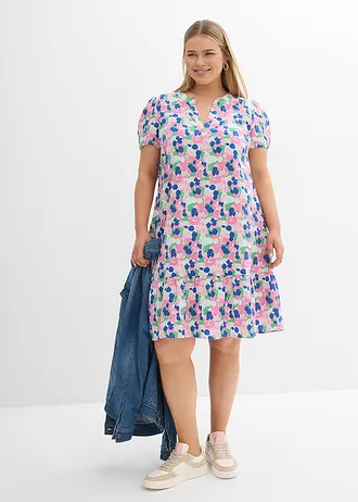 Robe en gaze de coton douce, Couleur: écru/vert opale/rose poudré/rose vif/bleu arctique floral